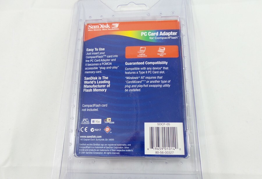 Sandisk PC Card Adapter PCMCIA for CompactFlash Memory Cards (SDCF-05)