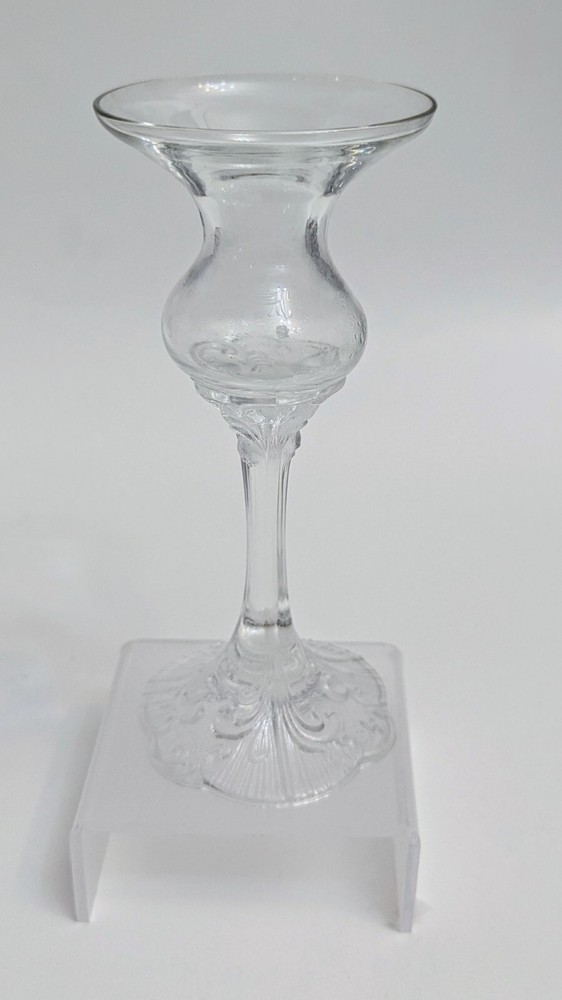 Vintage Patterned Glass Candle Holders