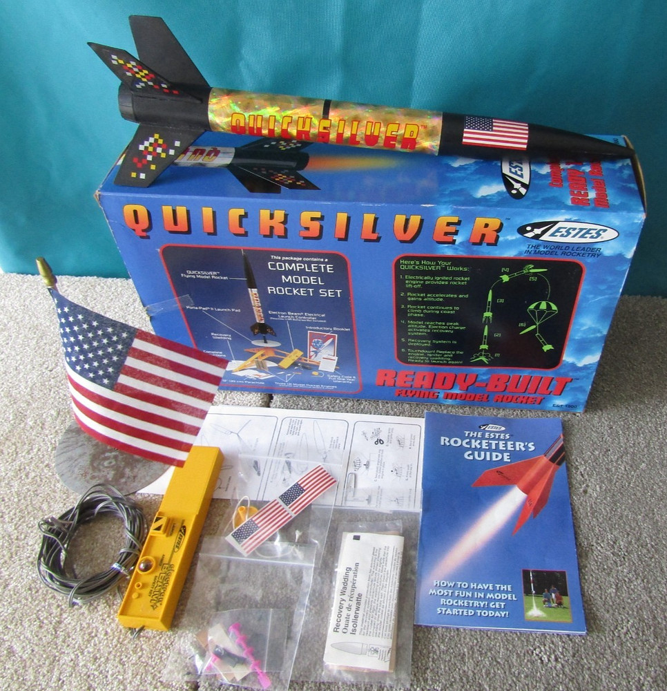 vintage Estes model rocket kit & accessories