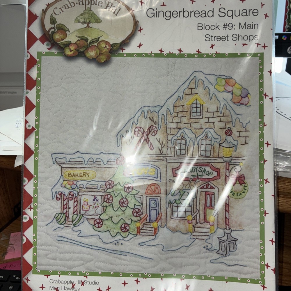 Gingerbread Square Stitching patterns -7 CAH Patterns Pre~owned As Is