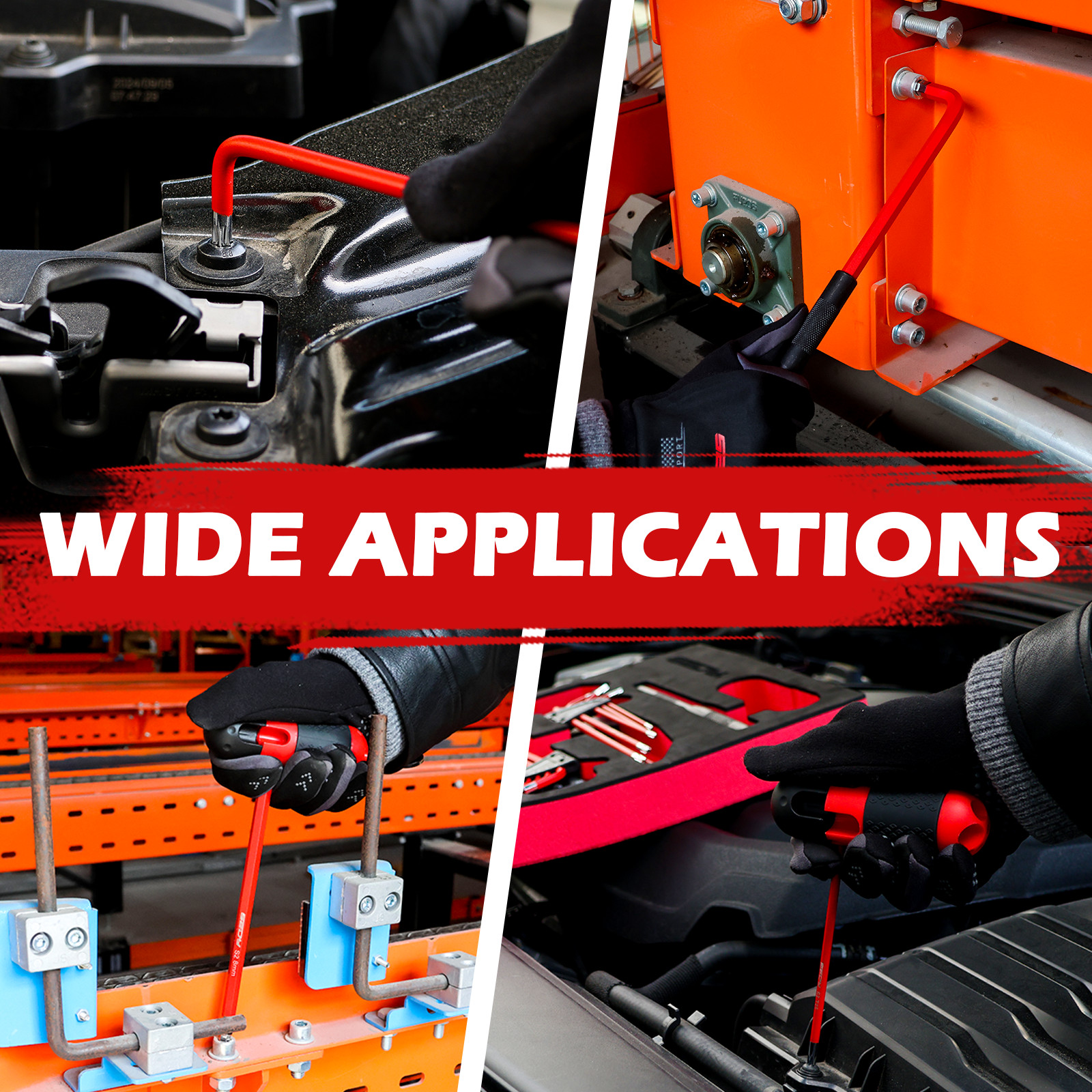 30PC L-Hex Torx Key Set Ball End Allen Wrench Grip Handle Extension Bar S2 Steel