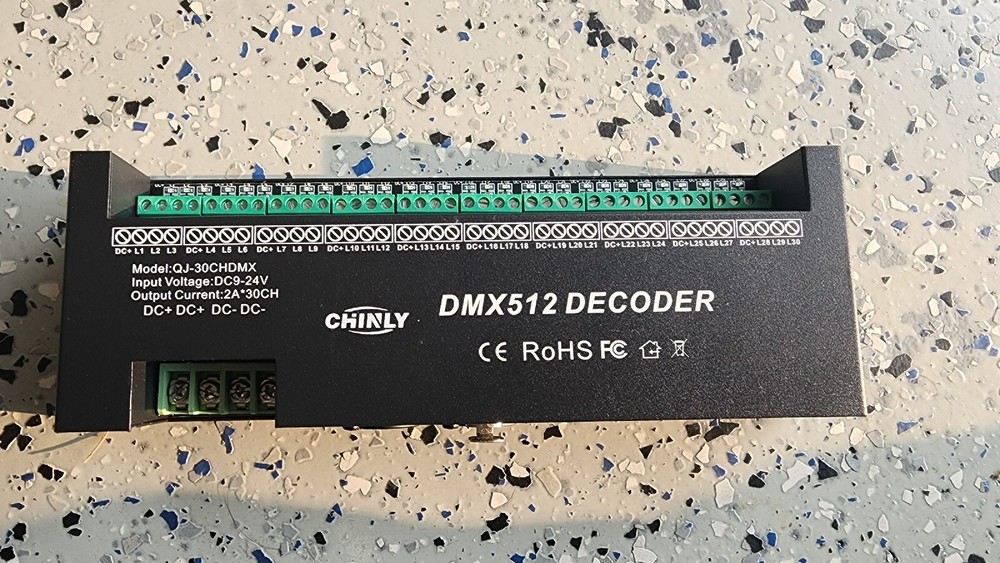 AMKI DMX 512 LED Decoder Controller for RGB Tape Strip Light Dimmer Driver