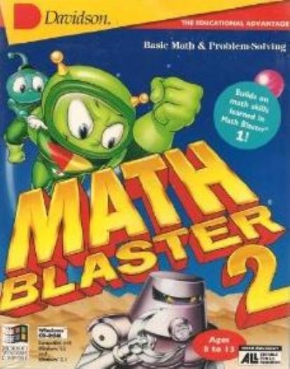 Math Blaster 2 PC MAC CD learn numbers solve practice problems alien world game!