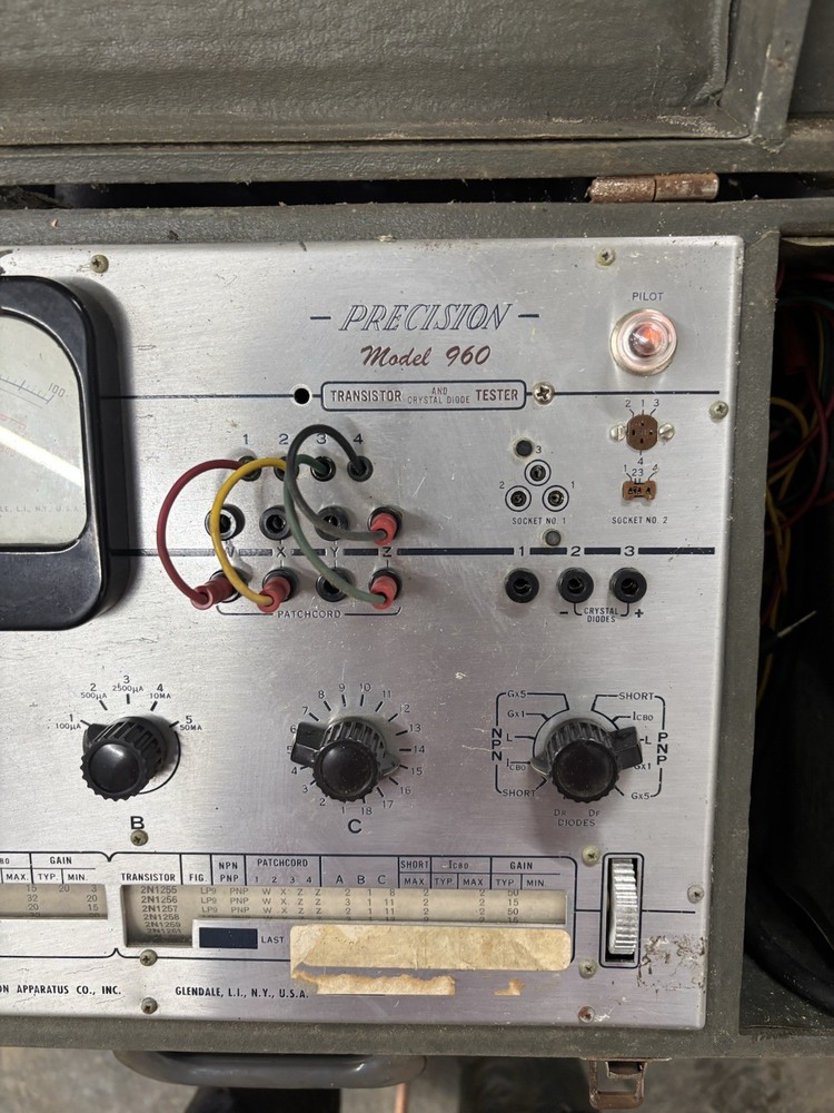 Precision Model 960 Transistor Crystal Diode Tester Vintage Powers On