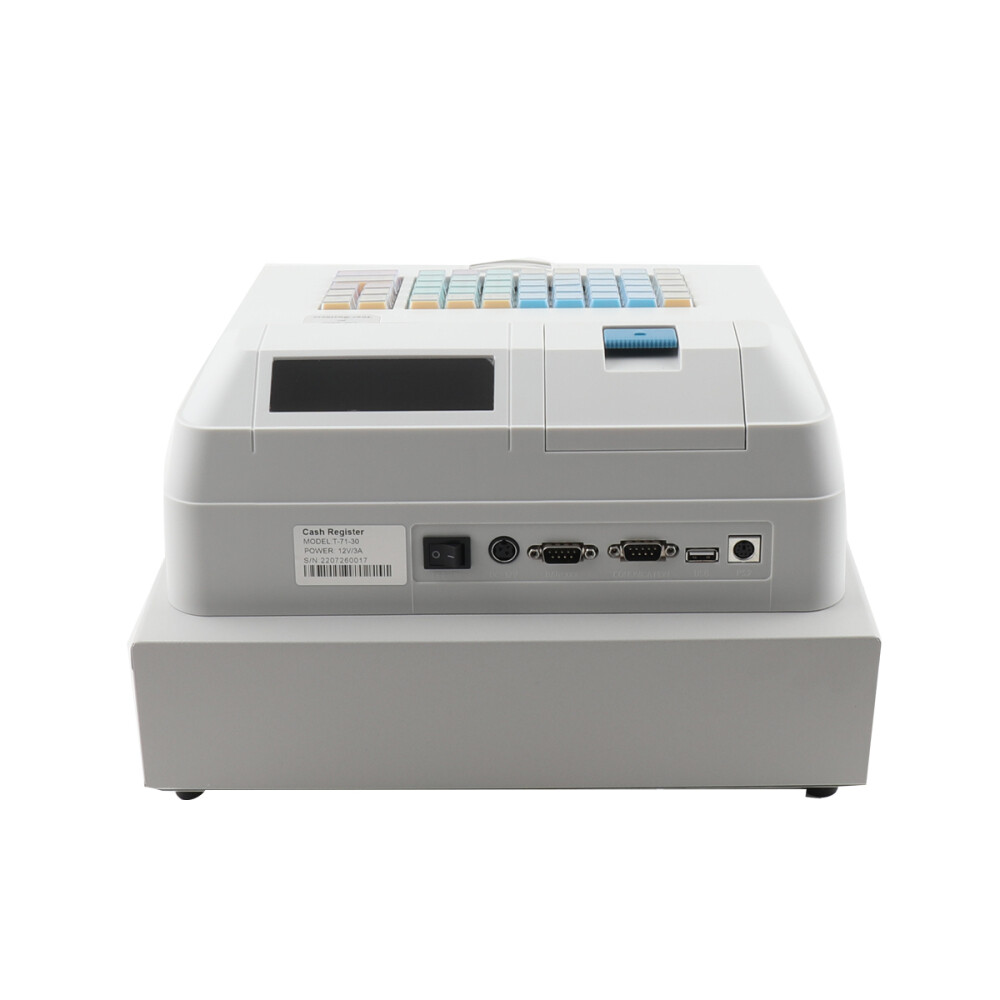 48 Key Electronic Cash Register LED Display Retail POS System Cash Register 12V