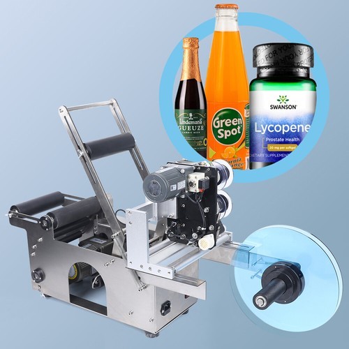 MT-50D Semi-automatic Labeller Round Bottle Labeling Machine Date Coding Machine