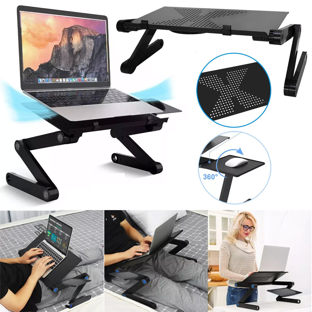 Foldable 360° Adjustable Laptop Table Stand Lap Sofa Bed Tray PC Notebook Desk