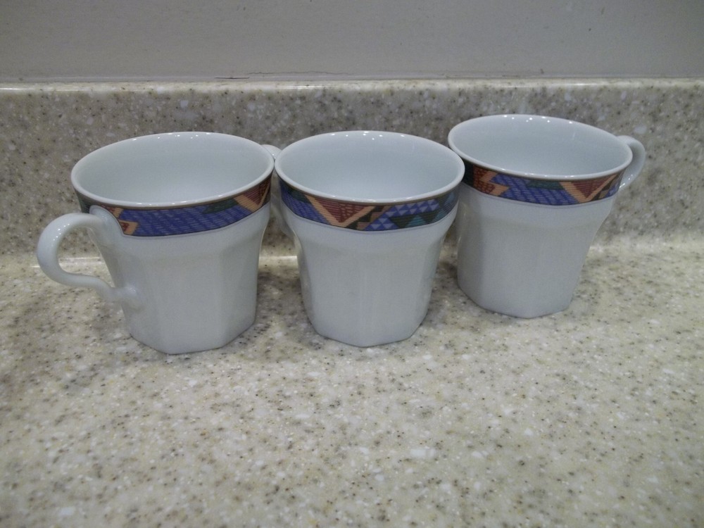 3 Studio Nova Sedona Y0044 Coffee Cups Geometric Multi Colored