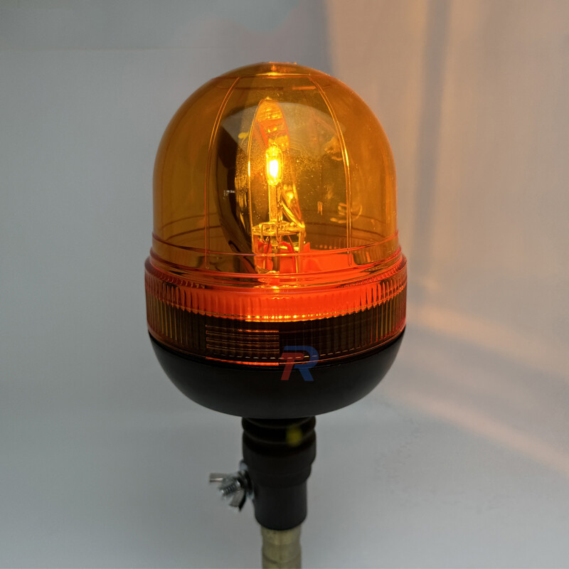 Halogen Rotating Flashing Beacon Flexible DIN Pole Mount Tractor Warning Light