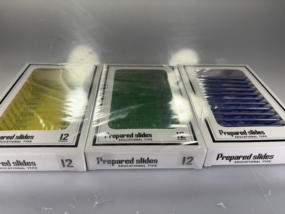 NEW (36) Lot Educational Type Prepared Microscope Slides - Plastic - DIY-Science