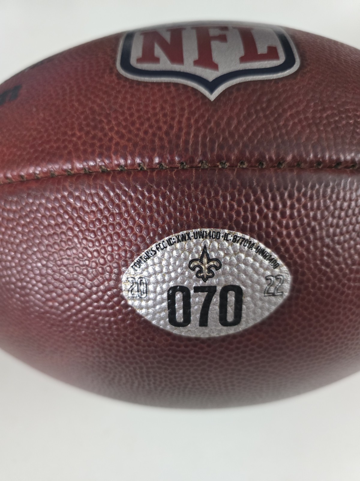 Wilson NFL 2022 Saints Game Used Football #070