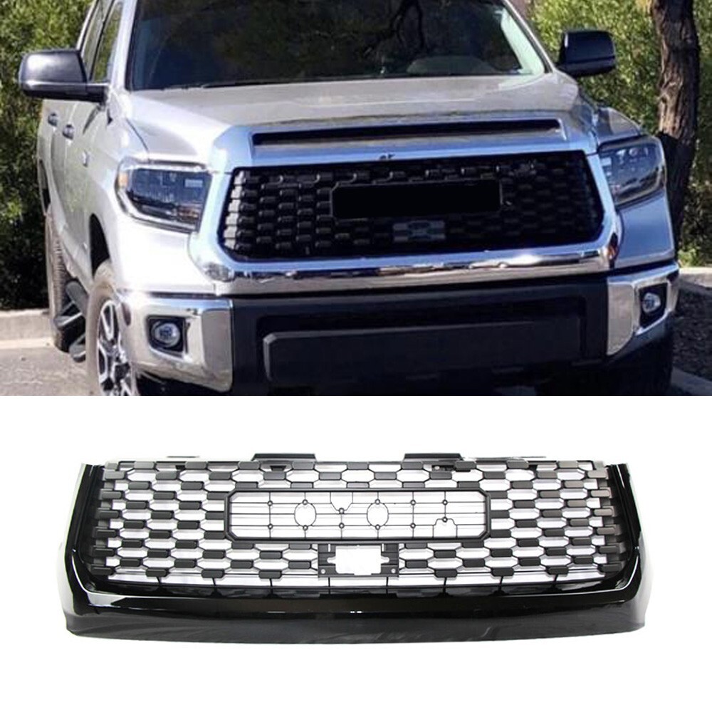 Front Grille for 2014-2019 Toyota Tundra Honeycomb Style Grill with Gloss Frame