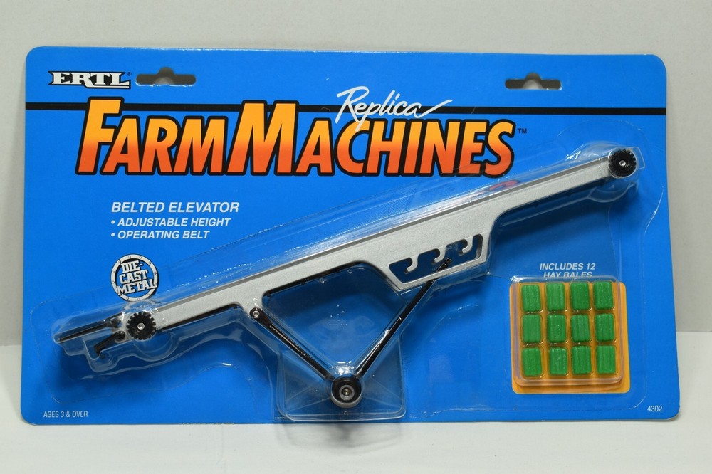 Ertl 1:64 Farm Machine Belted Elevator Operating Belt Adjustable Height