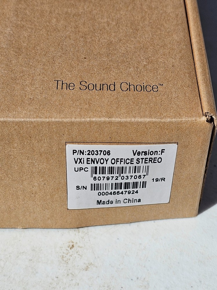 Vxi Envoy Office Stereo Headset 203706 Version F New OpenBox