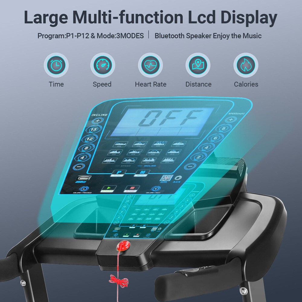 7-layer High-Tech Non-Slip &Shock-Absorbing Running Belt Treadmill for Excercise