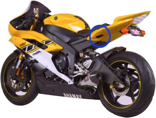 YAMAHA R6 Passenger Peg DELETE, 08-16 White