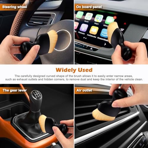 Vidspl Car Interior Duster Detailing Brush Set, Microfiber Towels, Dash Vent