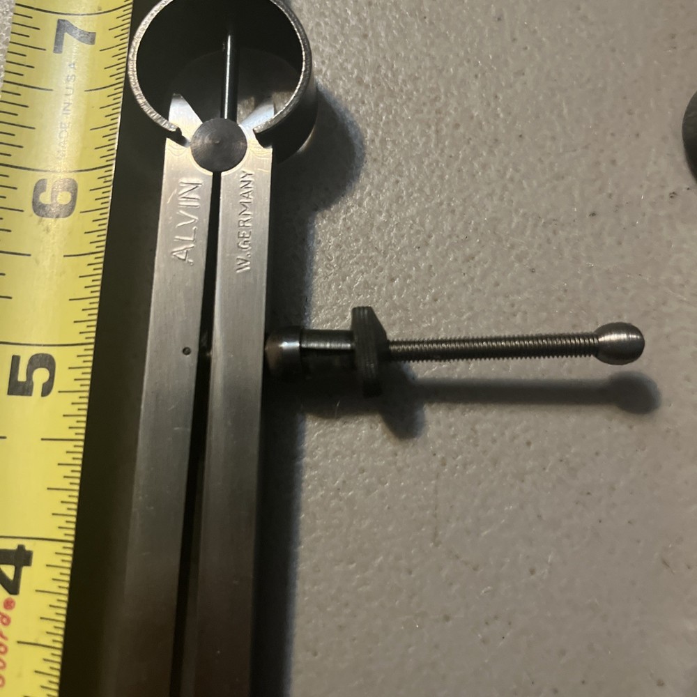 Alvin Spring Type Caliper & Divider 6" Set. Solid Nut ,Flat Legs West Germany