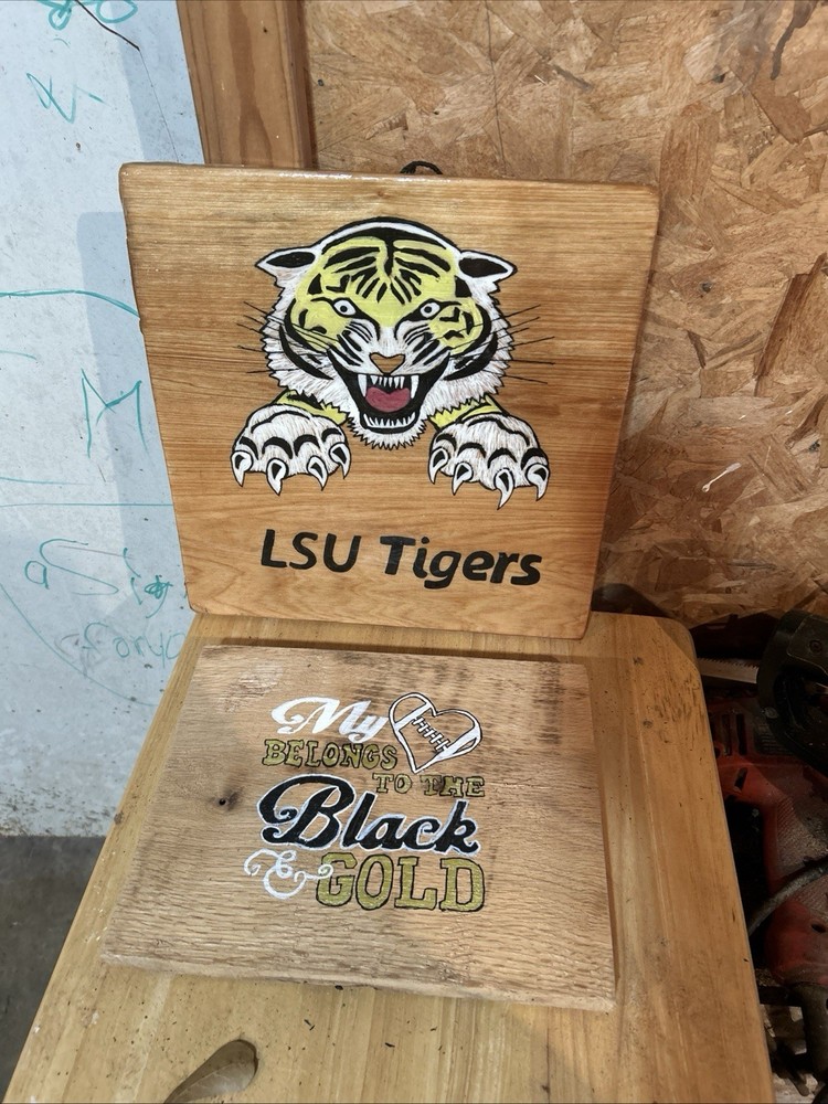 Hand Painted Wood Decour