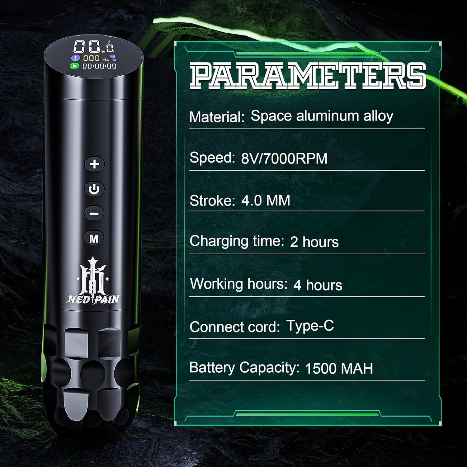 Wireless Tattoo Kit Complete for Beginners Pen Machine with Power Supply Needles