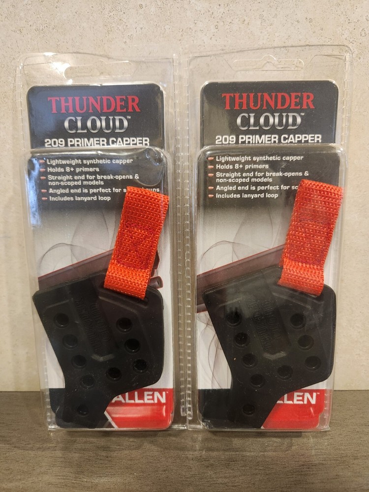(2) Thunder Cloud 209 Inline Muzzle loader Primer Capper by Allen, holds 8+