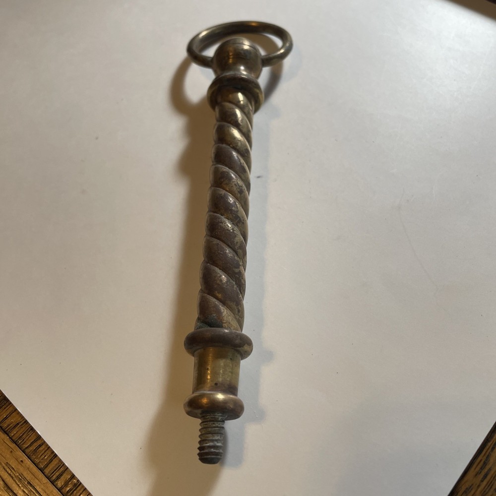 Vintage BRASS SCREW OVAL HOOP PULL