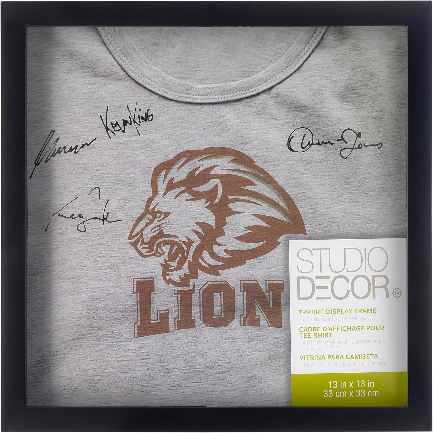 T-Shirt Display Frame - Display Case for Shirts, Jerseys, Memorabilia - Black, 1