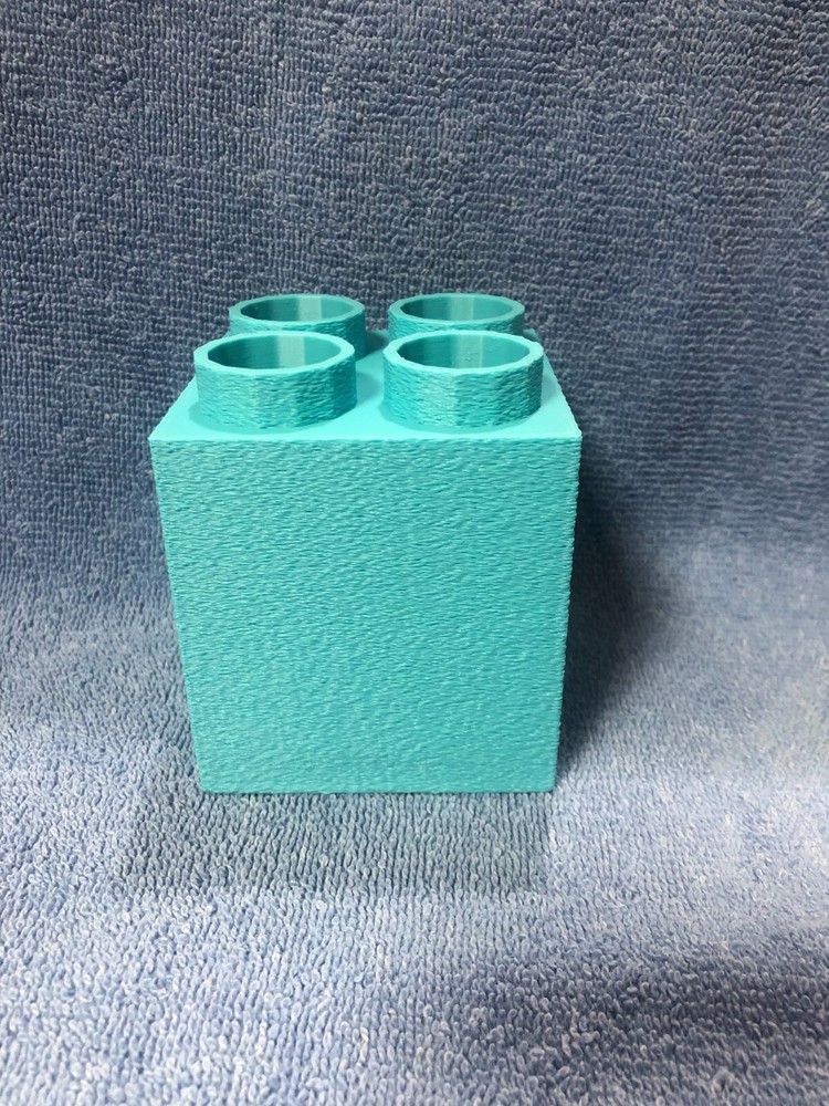 Building Block Toothbrush Holder Sky Blue (3d printed)