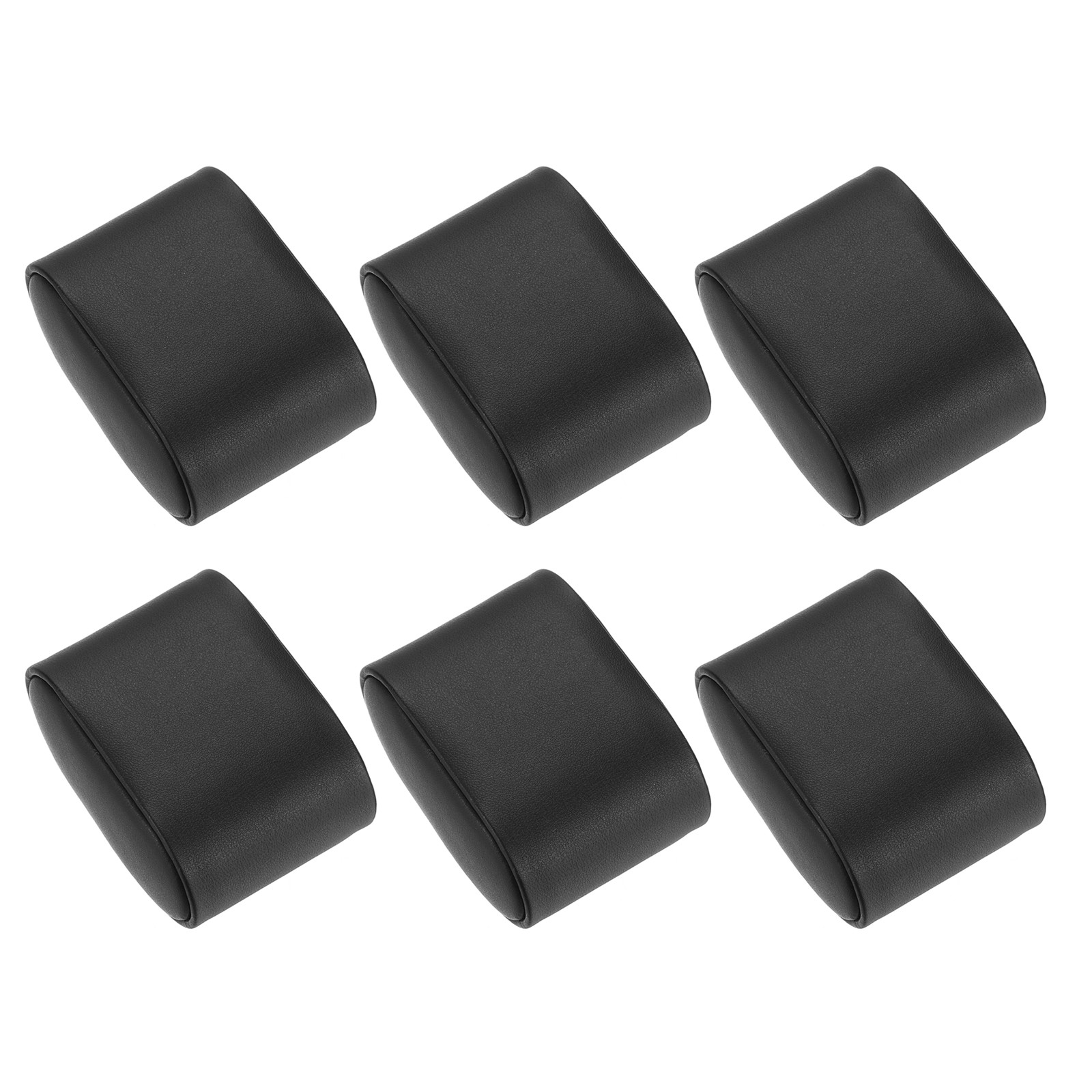 6Pcs Leather Bracelet Watch Pillow Jewelry Display Cushion Pillows Large Black