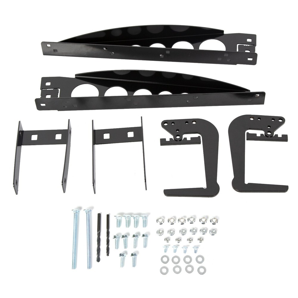 Pair RV 4" Square Rear Bumper Mounting Cargo Carrier Box Support Arms Bracket