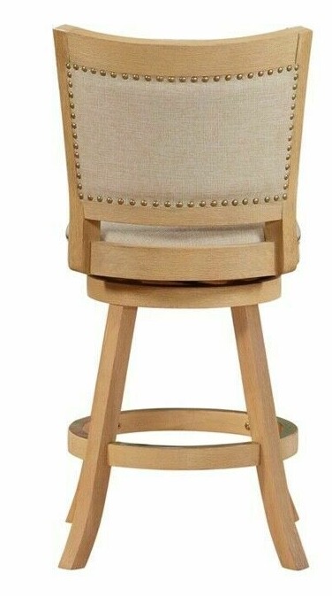 Melrose 24" Counter Stool , Driftwood Creme Wire-Brush and Ivory