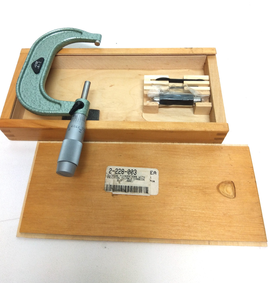 Sandvik OUTSIDE MICROMETER with friction thimble-carbide 2’-3’ .0001