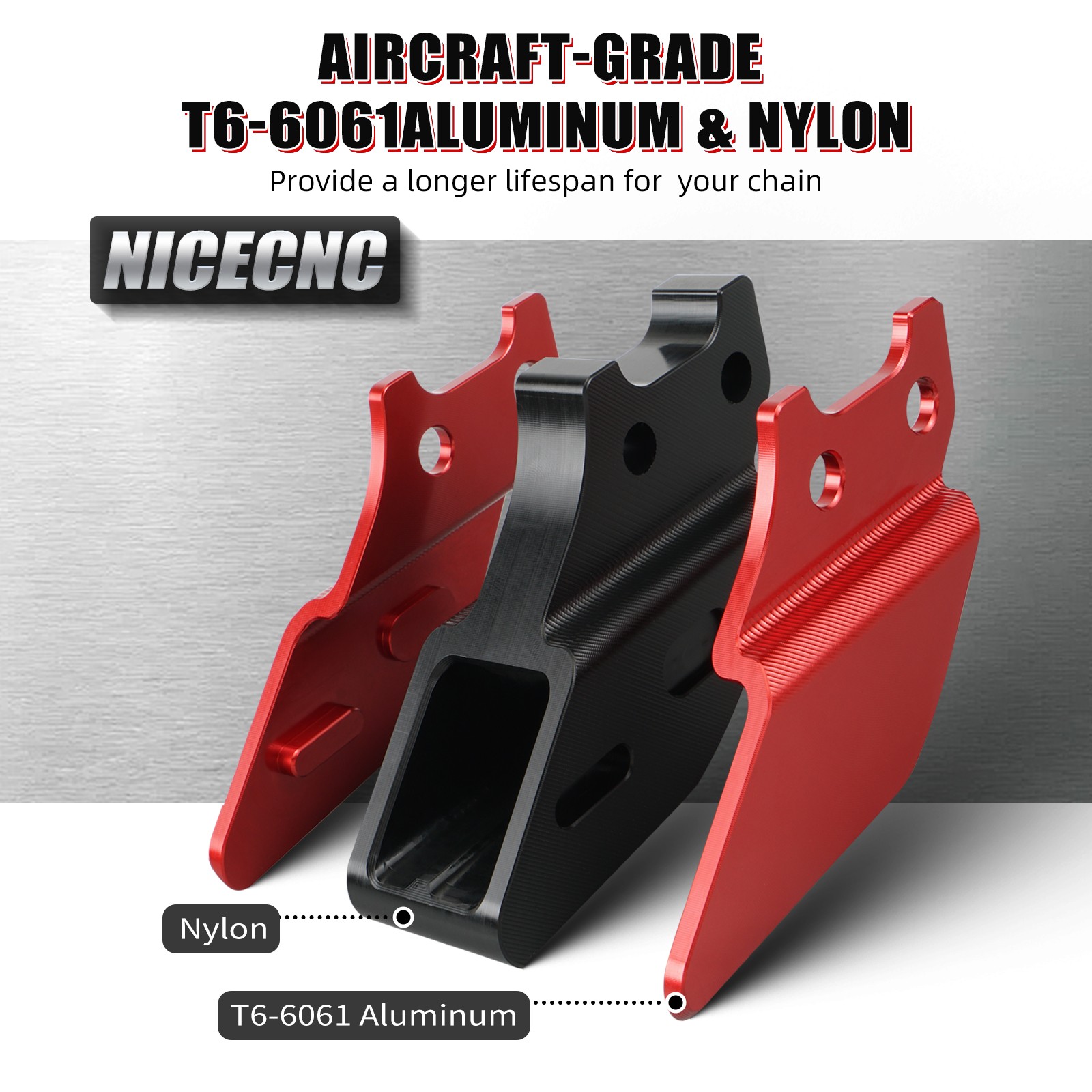 For Yamaha Blaster 200 YFS200 Rear Chain Guide Support Silder NICECNC 1988-2006