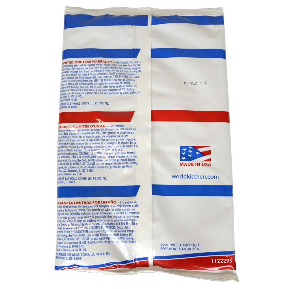 Pyrex Portable Large Cold Hot Pack 2-Pack - Made in USA