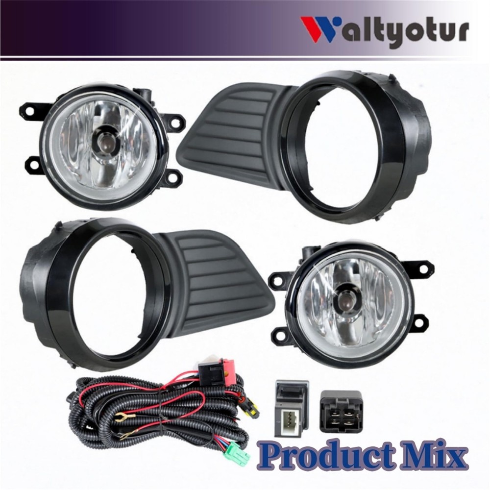 2011-2017 Bumper Fog Lights Replacement Left Right Side with Harness Switch Kit