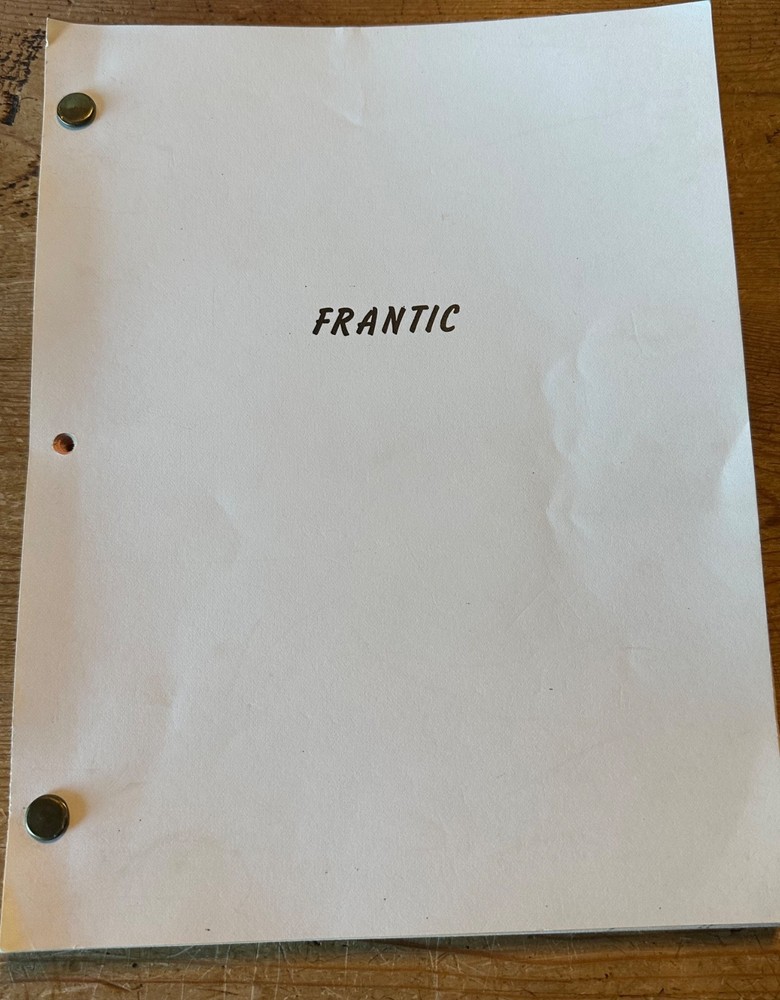 FRANTIC MOVIE ORIGINAL SCREENPLAY SCRIPT  HARRISON FORD