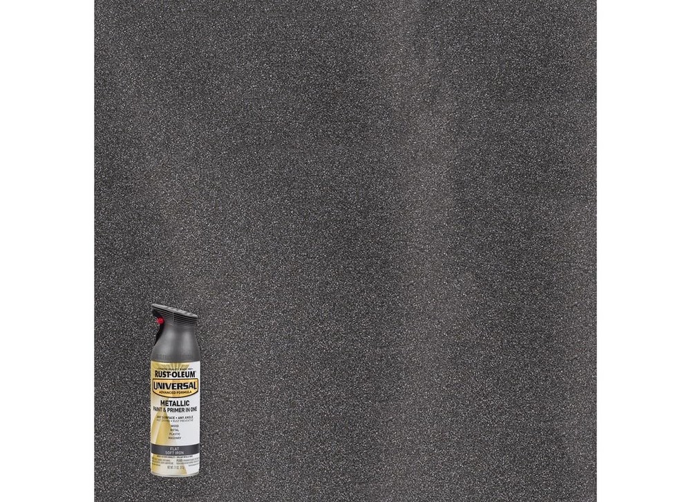 Rust Oleum Universal All Surface Paint 11 Ounce Flat Soft Iron Fast Drying