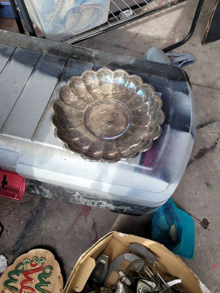 Vintage Silver Plated Scalloped Fluted Bowl