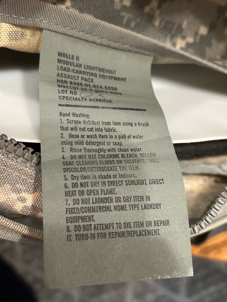 Molle II Modular Lightweight Load-Carrying Equipment Assault Pack