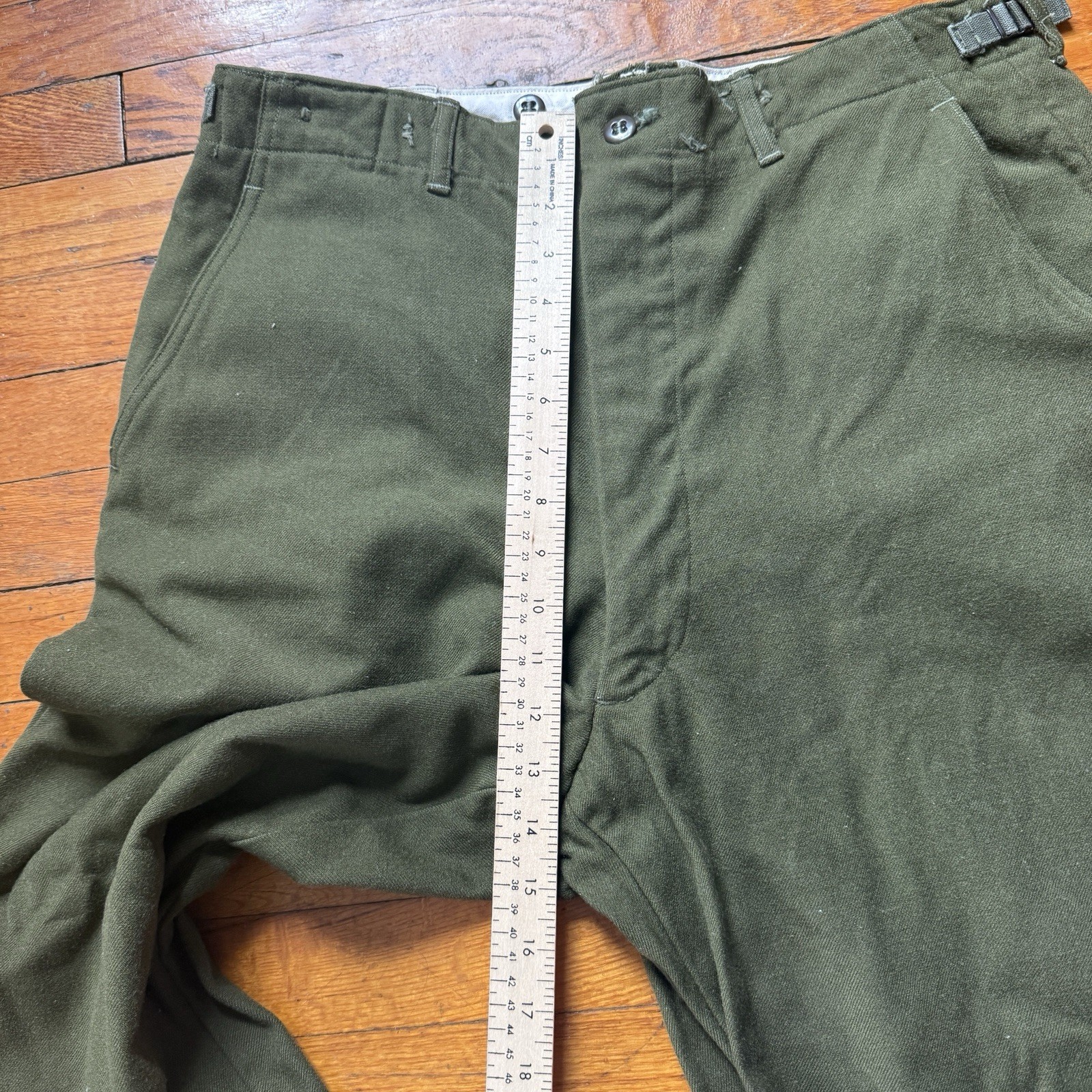 Vintage 1953 US Army M-1951 Wood Field Pants Trousers Reg MEDIUM Korean War Era