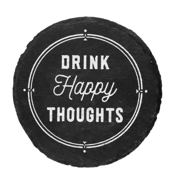 Midwest CBK Round Happy Hour Text Coasters (CB176167)