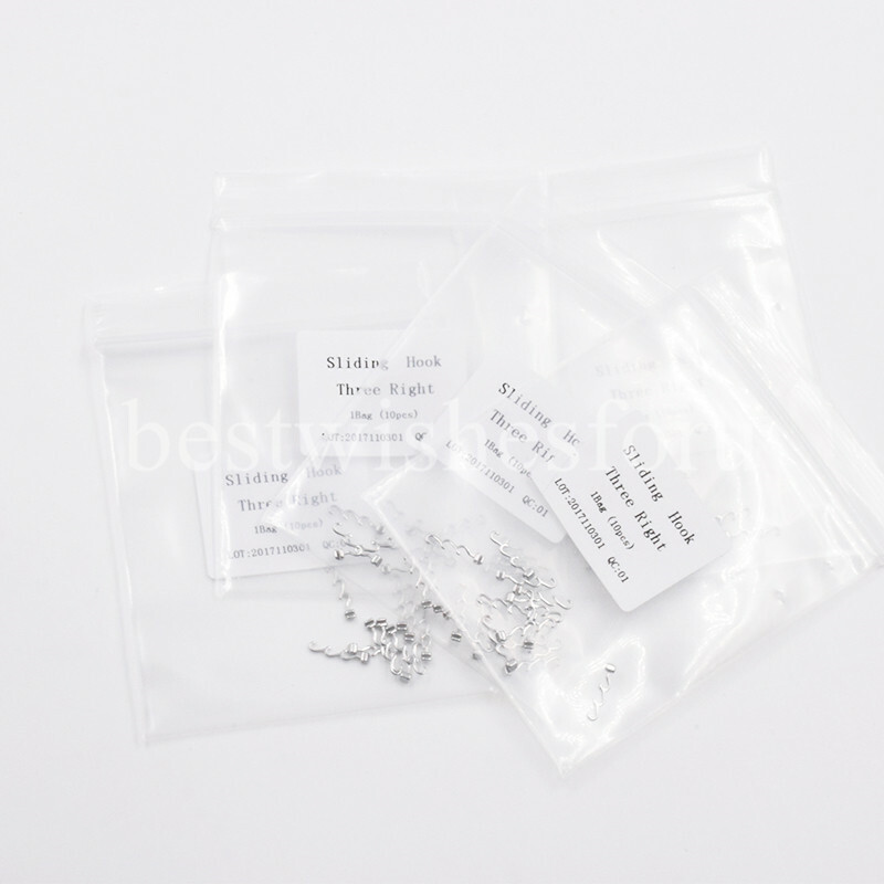 Dental Orthodontic Sliding Hooks Crimpable Left/Right Archwire Multi-Function