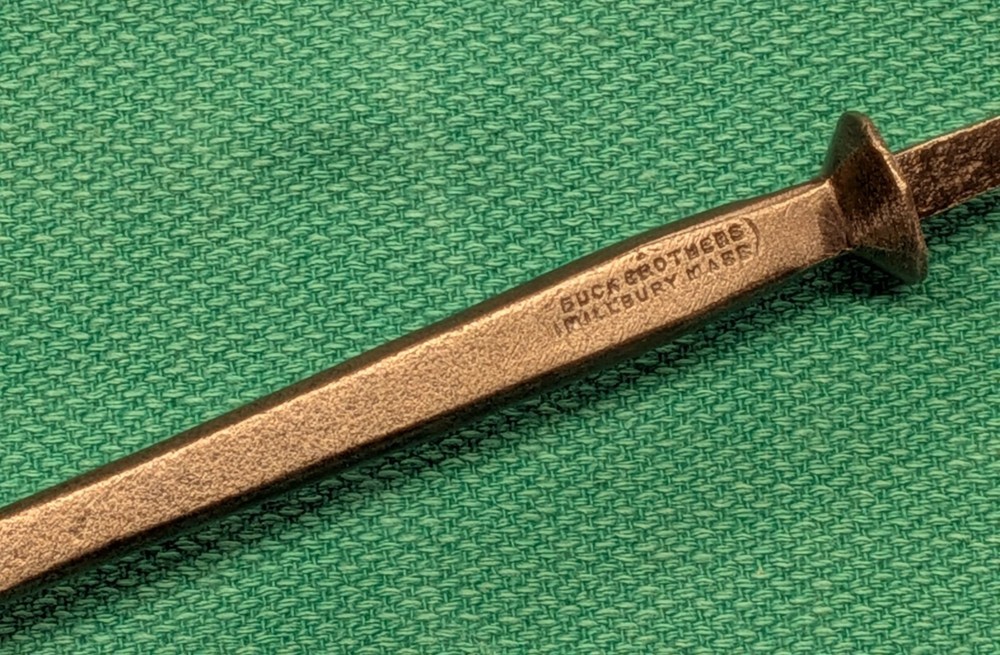 EARLY Buck Brothers #13 Front Bent Sweep Chisel London Pattern Carving Tool NICE