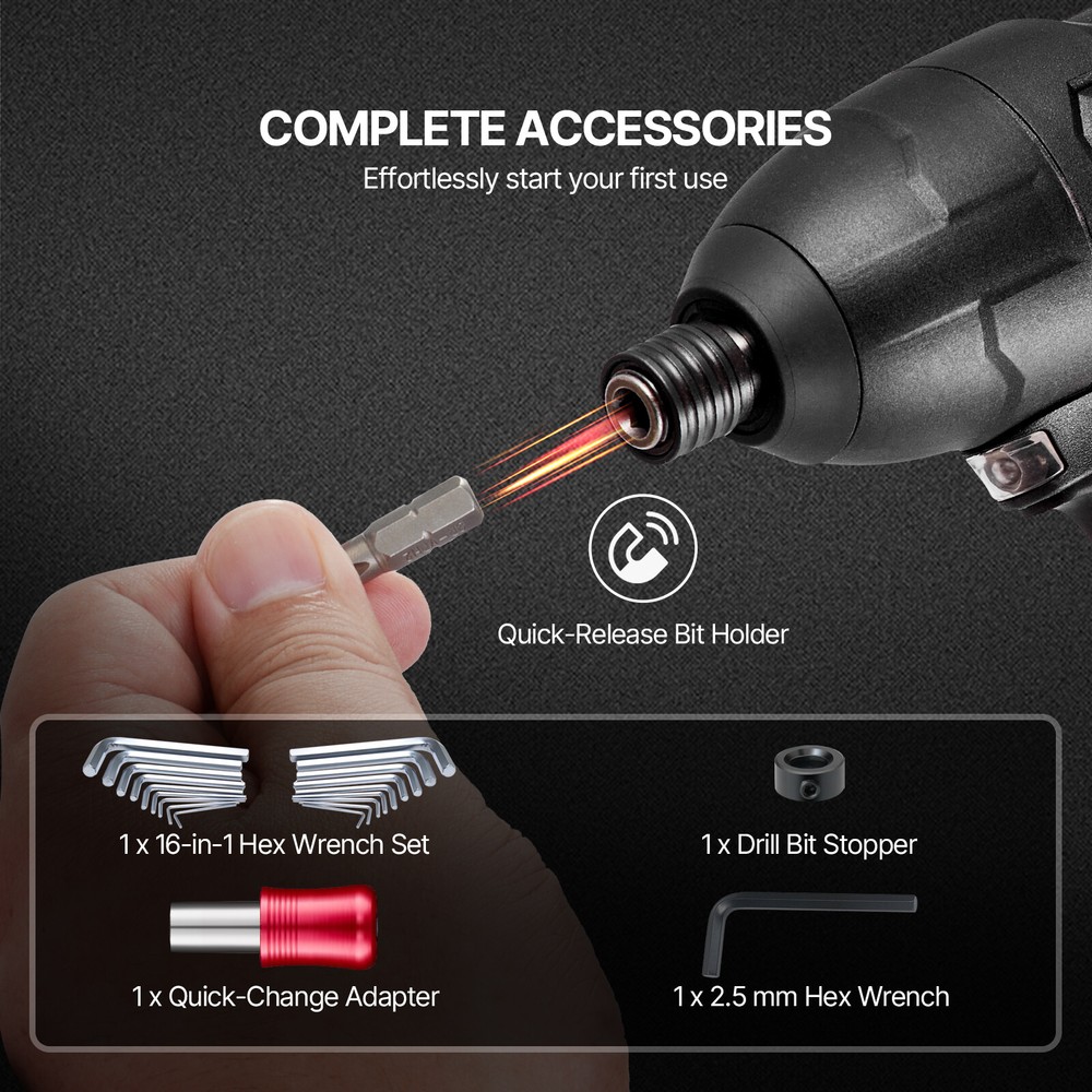 Drill Bit Set 318PCS Screwdriver Bit Set with Carrying Case Multi-purpose