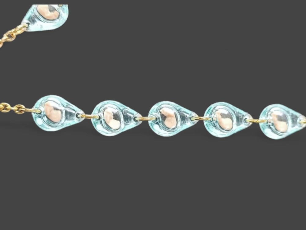 ROSARY OF THE UNBORN. Arcángel San Rafael. 26 Inch. NEW. 21 Micron Gold Plating.