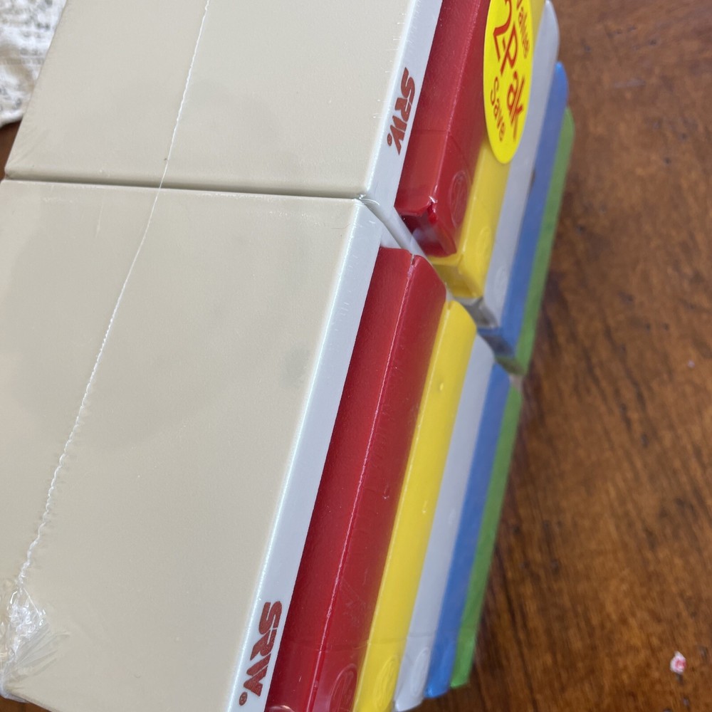 2 Pak SRW Micro Disk Cube 5 Color Coded Cases 3.5" Disk Storage RETRO NEW SEALED