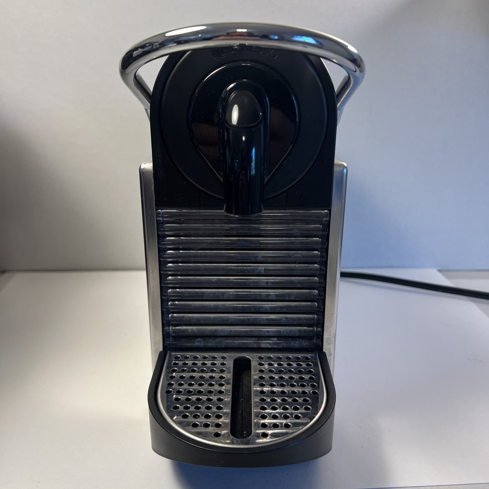 Nespresso Type D60 (Pixie) Coffee Machine Maker Brushed Aluminum/ Black Tested