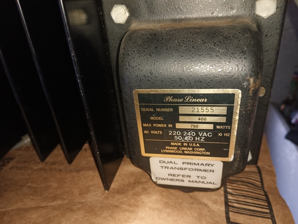 Vintage Phase Linear Model 400 Series Two Stereo Amplifier