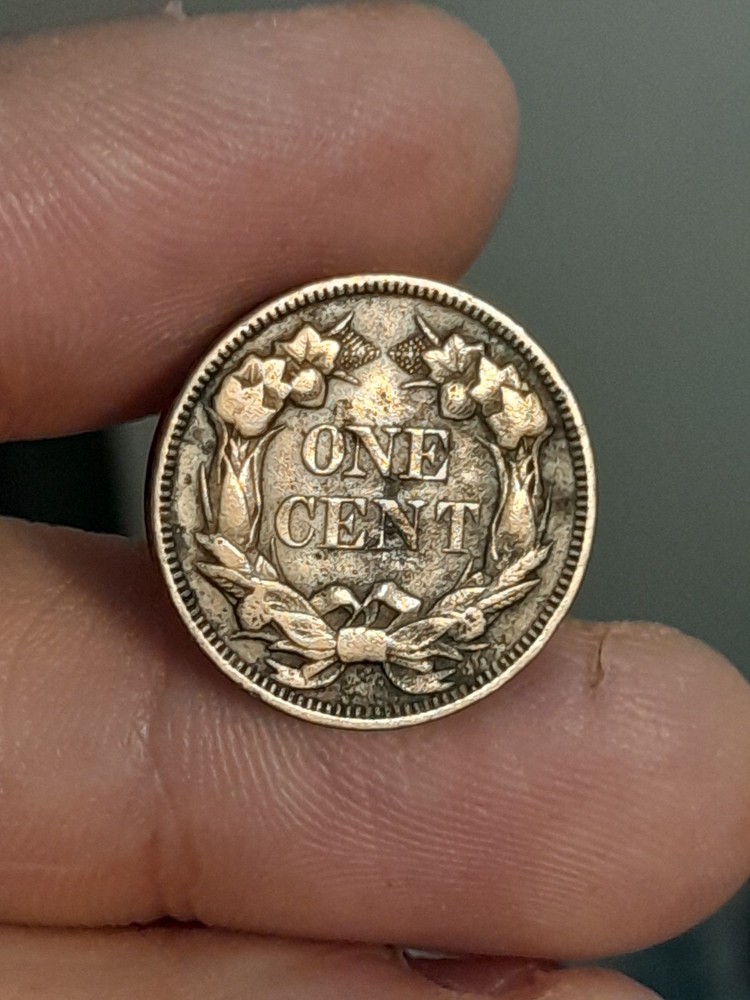 1857 Flying Eagle Cent VF (Obverse Damage) #2