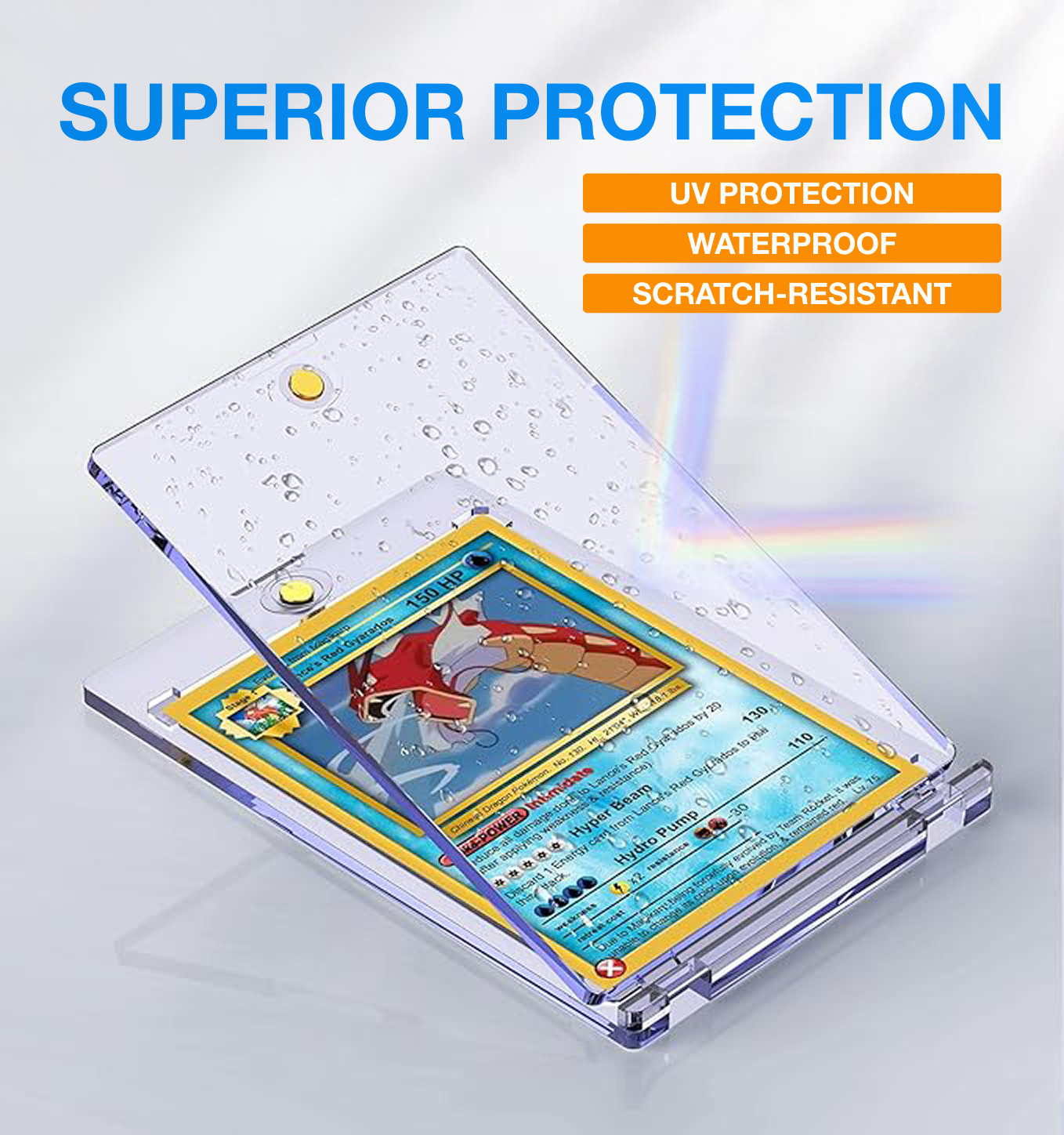 25 Pack Magnetic Trading Sports Card Holders 130pt One-Touch Hard UV Protection